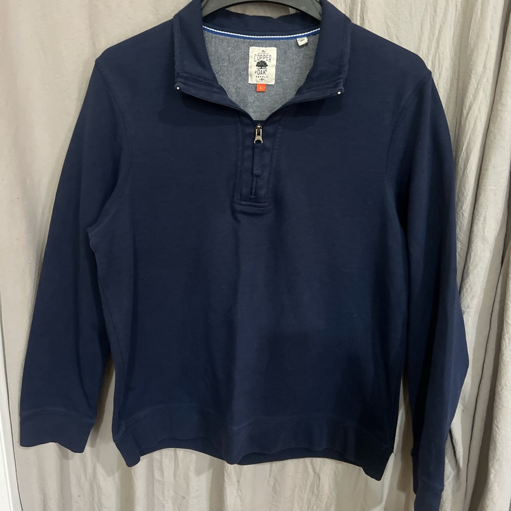 Navy Blue Half-Zip Sweater
